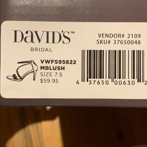 Vera Wang Blush Rhinestone Heels - Picture 7 of 8